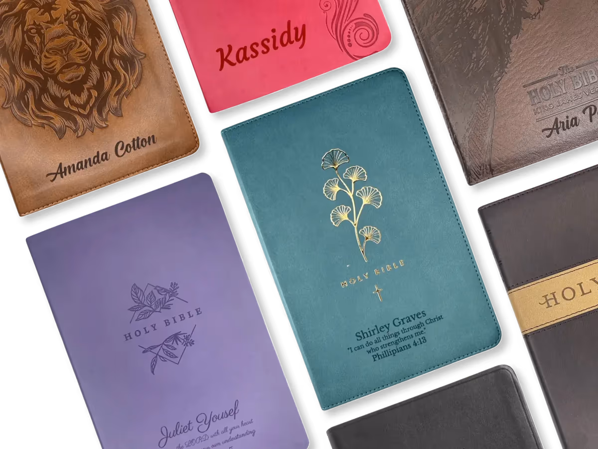 A collection of personalized Bibles